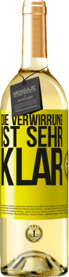 29,95 € Kostenloser Versand | Weißwein WHITE Ausgabe Die Verwirrung ist sehr klar Gelbes Etikett. Anpassbares Etikett Junger Wein Ernte 2025 Verdejo