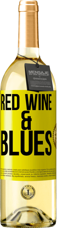 29,95 € Spedizione Gratuita | Vino bianco Edizione WHITE Red wine & Blues Etichetta Gialla. Etichetta personalizzabile Vino giovane Raccogliere 2024 Verdejo