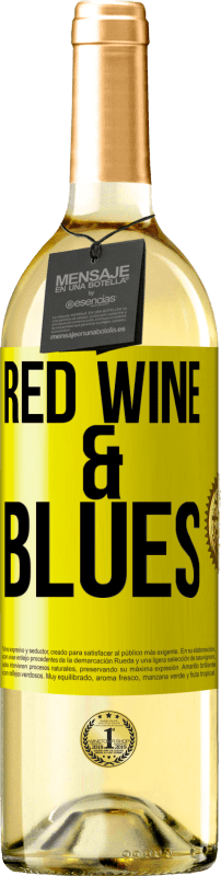 29,95 € Envio grátis | Vinho branco Edição WHITE Red wine & Blues Etiqueta Amarela. Etiqueta personalizável Vinho jovem Colheita 2023 Verdejo