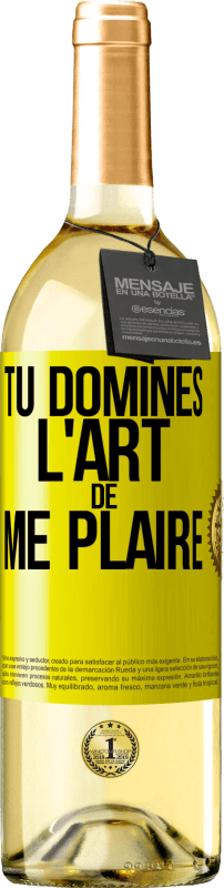 29,95 € Envoi gratuit | Vin blanc Édition WHITE Tu domines l'art de me plaire Étiquette Jaune. Étiquette personnalisable Vin jeune Récolte 2024 Verdejo