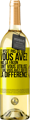 29,95 € Envoi gratuit | Vin blanc Édition WHITE Ce n'est pas ce que vous avez, mais la façon dont vous utilisez ce que vous avez qui fait la différence Étiquette Jaune. Étiquette personnalisable Vin jeune Récolte 2024 Verdejo