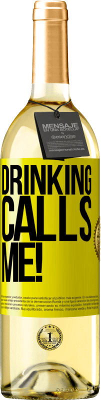 29,95 € Free Shipping | White Wine WHITE Edition drinking calls me! Yellow Label. Customizable label Young wine Harvest 2024 Verdejo