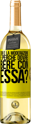 29,95 € Spedizione Gratuita | Vino bianco Edizione WHITE chi è la moderazione e perché dovrei bere con essa? Etichetta Gialla. Etichetta personalizzabile Vino giovane Raccogliere 2024 Verdejo