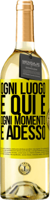 29,95 € Spedizione Gratuita | Vino bianco Edizione WHITE Ogni luogo è qui e ogni momento è adesso Etichetta Gialla. Etichetta personalizzabile Vino giovane Raccogliere 2025 Verdejo