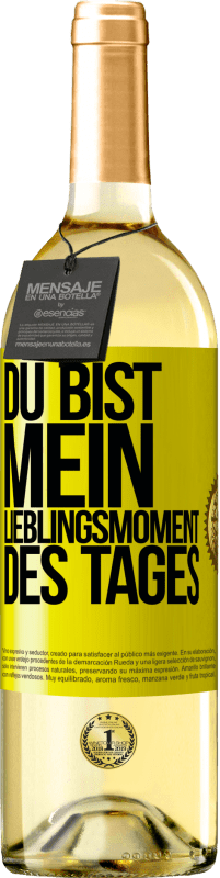 29,95 € Kostenloser Versand | Weißwein WHITE Ausgabe Du bist mein Lieblingsmoment des Tages Gelbes Etikett. Anpassbares Etikett Junger Wein Ernte 2024 Verdejo