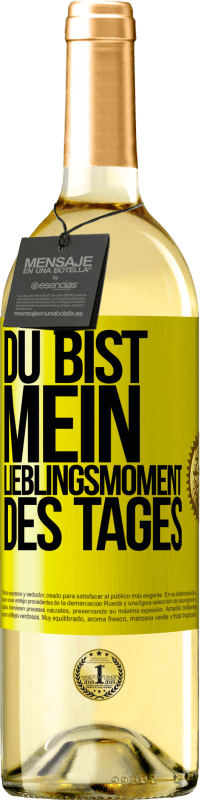 29,95 € Kostenloser Versand | Weißwein WHITE Ausgabe Du bist mein Lieblingsmoment des Tages Gelbes Etikett. Anpassbares Etikett Junger Wein Ernte 2025 Verdejo