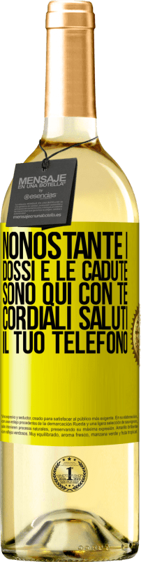 29,95 € Spedizione Gratuita | Vino bianco Edizione WHITE Nonostante i dossi e le cadute, sono qui con te. Cordiali saluti, il tuo telefono Etichetta Gialla. Etichetta personalizzabile Vino giovane Raccogliere 2024 Verdejo