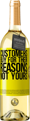 29,95 € Free Shipping | White Wine WHITE Edition Customers buy for their reasons, not yours Yellow Label. Customizable label Young wine Harvest 2025 Verdejo