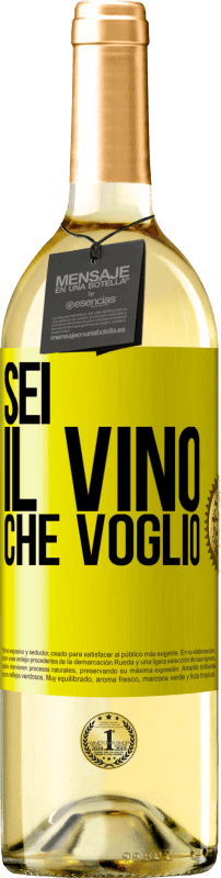 29,95 € Spedizione Gratuita | Vino bianco Edizione WHITE Sei il vino che voglio Etichetta Gialla. Etichetta personalizzabile Vino giovane Raccogliere 2023 Verdejo
