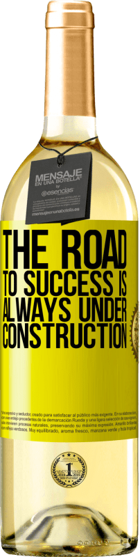 29,95 € Free Shipping | White Wine WHITE Edition The road to success is always under construction Yellow Label. Customizable label Young wine Harvest 2024 Verdejo