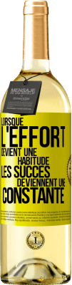 29,95 € Envoi gratuit | Vin blanc Édition WHITE Lorsque l'effort devient une habitude, les succès deviennent une constante Étiquette Jaune. Étiquette personnalisable Vin jeune Récolte 2025 Verdejo