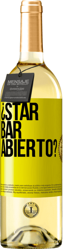 29,95 € 免费送货 | 白葡萄酒 WHITE版 ¿STAR BAR abierto? 黄色标签. 可自定义的标签 青年酒 收成 2025 Verdejo
