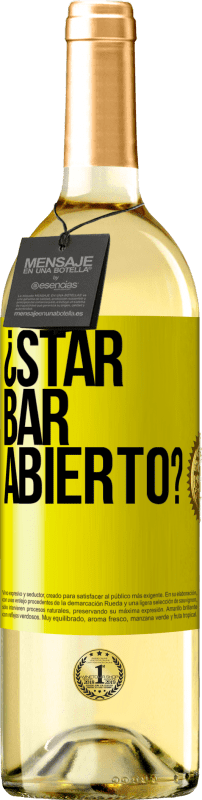 29,95 € Free Shipping | White Wine WHITE Edition ¿STAR BAR abierto? Yellow Label. Customizable label Young wine Harvest 2023 Verdejo