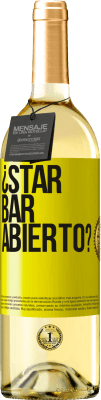 29,95 € Kostenloser Versand | Weißwein WHITE Ausgabe ¿STAR BAR abierto? Gelbes Etikett. Anpassbares Etikett Junger Wein Ernte 2023 Verdejo