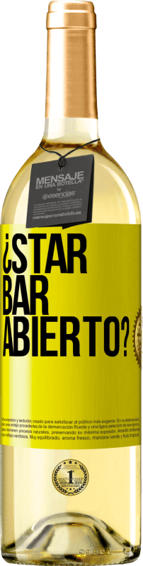 29,95 € Spedizione Gratuita | Vino bianco Edizione WHITE ¿STAR BAR abierto? Etichetta Gialla. Etichetta personalizzabile Vino giovane Raccogliere 2023 Verdejo