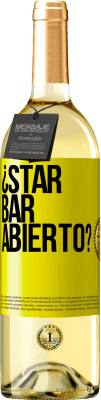 29,95 € Envio grátis | Vinho branco Edição WHITE ¿STAR BAR abierto? Etiqueta Amarela. Etiqueta personalizável Vinho jovem Colheita 2023 Verdejo