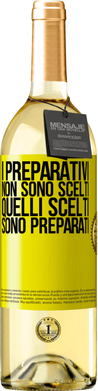 29,95 € Spedizione Gratuita | Vino bianco Edizione WHITE I preparativi non sono scelti, quelli scelti sono preparati Etichetta Gialla. Etichetta personalizzabile Vino giovane Raccogliere 2024 Verdejo