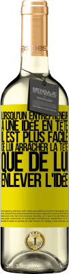 29,95 € Envoi gratuit | Vin blanc Édition WHITE Lorsqu'un entrepreneur a une idée en tête, il est plus facile de lui arracher la tête que de lui enlever l'idée Étiquette Jaune. Étiquette personnalisable Vin jeune Récolte 2024 Verdejo