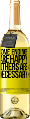 29,95 € 免费送货 | 白葡萄酒 WHITE版 有些结局是幸福的。其他是必要的 黄色标签. 可自定义的标签 青年酒 收成 2025 Verdejo