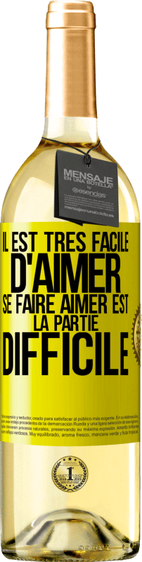 29,95 € Envoi gratuit | Vin blanc Édition WHITE Il est très facile d'aimer, se faire aimer est la partie difficile Étiquette Jaune. Étiquette personnalisable Vin jeune Récolte 2025 Verdejo