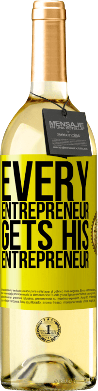 29,95 € Free Shipping | White Wine WHITE Edition Every entrepreneur gets his entrepreneur Yellow Label. Customizable label Young wine Harvest 2023 Verdejo
