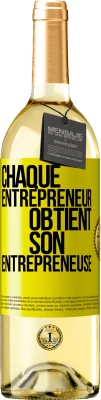 29,95 € Envoi gratuit | Vin blanc Édition WHITE Chaque entrepreneur obtient son entrepreneuse Étiquette Jaune. Étiquette personnalisable Vin jeune Récolte 2024 Verdejo