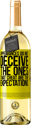 29,95 € 免费送货 | 白葡萄酒 WHITE版 外观不会欺骗。作弊的是期望 黄色标签. 可自定义的标签 青年酒 收成 2025 Verdejo