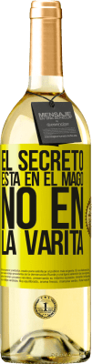 29,95 € Envío gratis | Vino Blanco Edición WHITE El secreto está en el mago, no en la varita Etiqueta Amarilla. Etiqueta personalizable Vino joven Cosecha 2023 Verdejo
