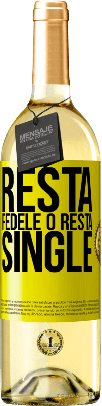 29,95 € Spedizione Gratuita | Vino bianco Edizione WHITE Resta fedele o resta single Etichetta Gialla. Etichetta personalizzabile Vino giovane Raccogliere 2024 Verdejo