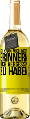 29,95 € Kostenloser Versand | Weißwein WHITE Ausgabe Ich kann mich nicht erinnern, dich vergessen zu haben Gelbes Etikett. Anpassbares Etikett Junger Wein Ernte 2024 Verdejo