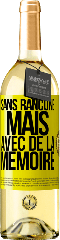 29,95 € Envoi gratuit | Vin blanc Édition WHITE Sans rancune mais avec de la mémoire Étiquette Jaune. Étiquette personnalisable Vin jeune Récolte 2024 Verdejo