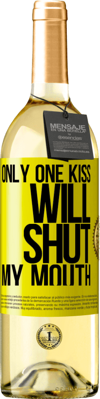 29,95 € 免费送货 | 白葡萄酒 WHITE版 只有一个吻就能闭上我的嘴 黄色标签. 可自定义的标签 青年酒 收成 2025 Verdejo