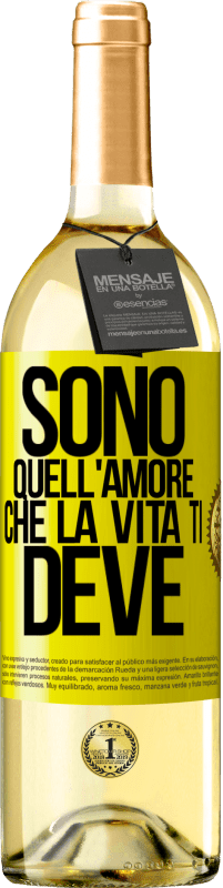 29,95 € Spedizione Gratuita | Vino bianco Edizione WHITE Sono quell'amore che la vita ti deve Etichetta Gialla. Etichetta personalizzabile Vino giovane Raccogliere 2024 Verdejo