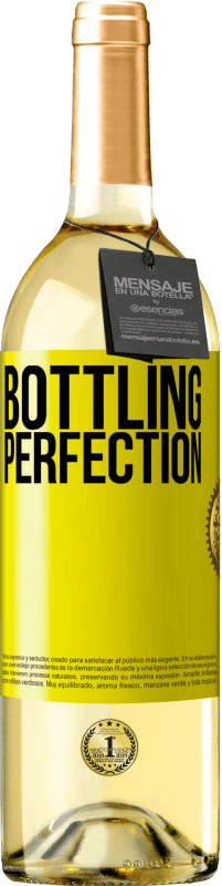 29,95 € Kostenloser Versand | Weißwein WHITE Ausgabe Bottling perfection Gelbes Etikett. Anpassbares Etikett Junger Wein Ernte 2023 Verdejo