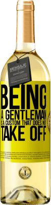 29,95 € 送料無料 | 白ワイン WHITEエディション 紳士であることは離陸しない習慣です 黄色のラベル. カスタマイズ可能なラベル 若いワイン 収穫 2025 Verdejo