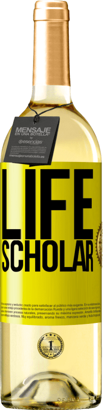 29,95 € Envio grátis | Vinho branco Edição WHITE Life Scholar Etiqueta Amarela. Etiqueta personalizável Vinho jovem Colheita 2024 Verdejo