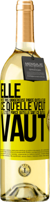 29,95 € Envoi gratuit | Vin blanc Édition WHITE Elle n'est pas dangereuse parce qu'elle sait ce qu'elle veut, elle l'est parce qu'elle sait ce qu'elle vaut Étiquette Jaune. Étiquette personnalisable Vin jeune Récolte 2024 Verdejo