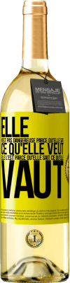 29,95 € Envoi gratuit | Vin blanc Édition WHITE Elle n'est pas dangereuse parce qu'elle sait ce qu'elle veut, elle l'est parce qu'elle sait ce qu'elle vaut Étiquette Jaune. Étiquette personnalisable Vin jeune Récolte 2025 Verdejo