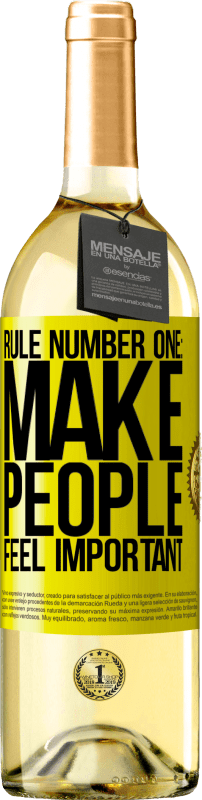 29,95 € Free Shipping | White Wine WHITE Edition Rule number one: make people feel important Yellow Label. Customizable label Young wine Harvest 2023 Verdejo