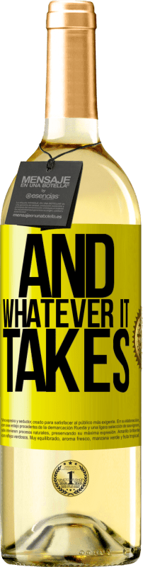 29,95 € 免费送货 | 白葡萄酒 WHITE版 而无论需要什么 黄色标签. 可自定义的标签 青年酒 收成 2025 Verdejo