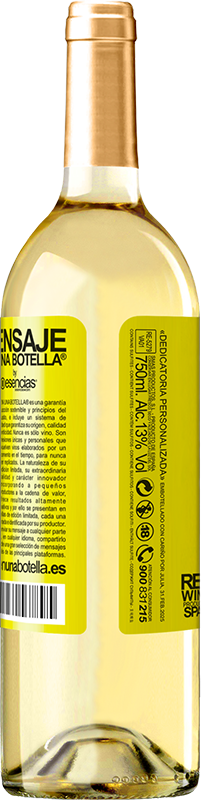 29,95 € Free Shipping | White Wine WHITE Edition Designing is an abstract activity that involves programming, projecting, communicating ... and translating the invisible Yellow Label. Customizable label Young wine Harvest 2025 Verdejo