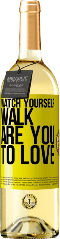 29,95 € Free Shipping | White Wine WHITE Edition Watch yourself walk. Are you to love Yellow Label. Customizable label Young wine Harvest 2022 Verdejo