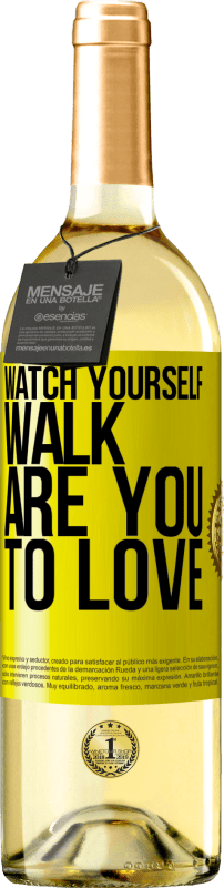 29,95 € Free Shipping | White Wine WHITE Edition Watch yourself walk. Are you to love Yellow Label. Customizable label Young wine Harvest 2024 Verdejo