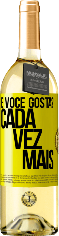 29,95 € Envio grátis | Vinho branco Edição WHITE e você gosta? Cada vez mais Etiqueta Amarela. Etiqueta personalizável Vinho jovem Colheita 2024 Verdejo