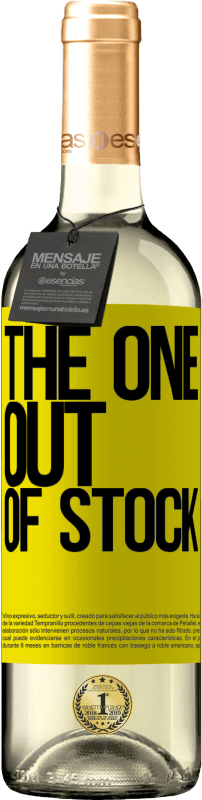 29,95 € Envoi gratuit | Vin blanc Édition WHITE The one out of stock Étiquette Jaune. Étiquette personnalisable Vin jeune Récolte 2024 Verdejo