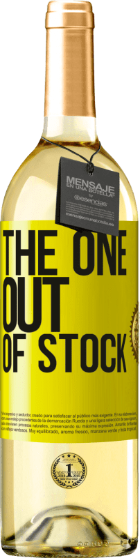 29,95 € Kostenloser Versand | Weißwein WHITE Ausgabe The one out of stock Gelbes Etikett. Anpassbares Etikett Junger Wein Ernte 2023 Verdejo