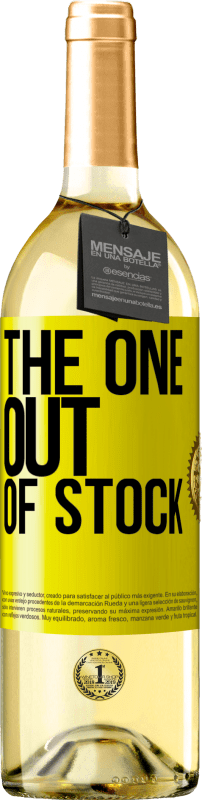 29,95 € Spedizione Gratuita | Vino bianco Edizione WHITE The one out of stock Etichetta Gialla. Etichetta personalizzabile Vino giovane Raccogliere 2025 Verdejo