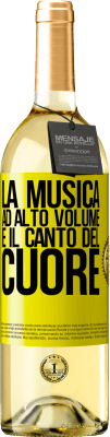 29,95 € Spedizione Gratuita | Vino bianco Edizione WHITE La musica ad alto volume e il canto del cuore Etichetta Gialla. Etichetta personalizzabile Vino giovane Raccogliere 2025 Verdejo