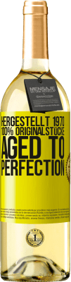 29,95 € Kostenloser Versand | Weißwein WHITE Ausgabe Hergestellt 1970, 100% Originalstücke. Aged to perfection Gelbes Etikett. Anpassbares Etikett Junger Wein Ernte 2025 Verdejo