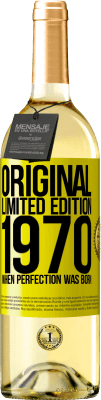 29,95 € Free Shipping | White Wine WHITE Edition Original. Limited edition. 1970. When perfection was born Yellow Label. Customizable label Young wine Harvest 2023 Verdejo